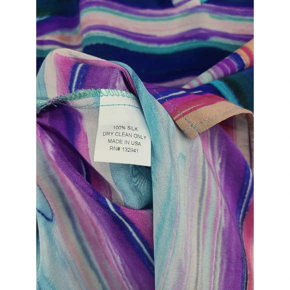 Amanda Uprichard Printed Multicolor Blouse Size Small - Picture 5 of 5